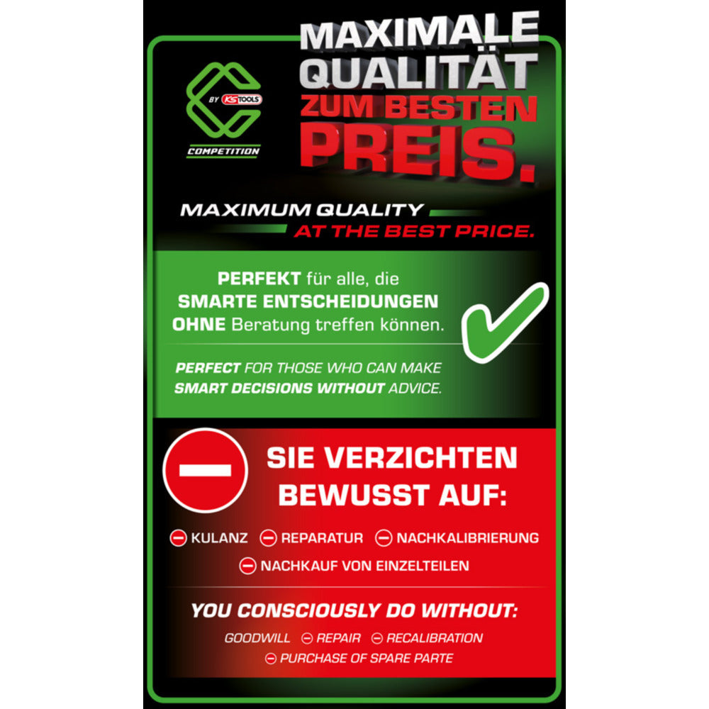 KS Tools - 1/2" COMPETITION Ratschen-Drehmomentschlüssel, 20-200 Nm - 512.0015
