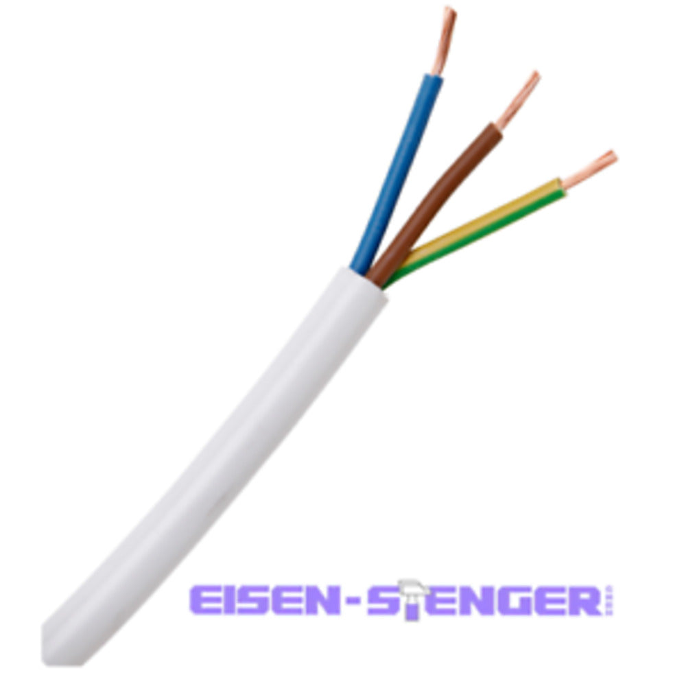Kopp - Leichte Schlauchleitung H03VV-F 3Gx0,75mm², 3-adrig, 25m Ring, weiß - 151625006