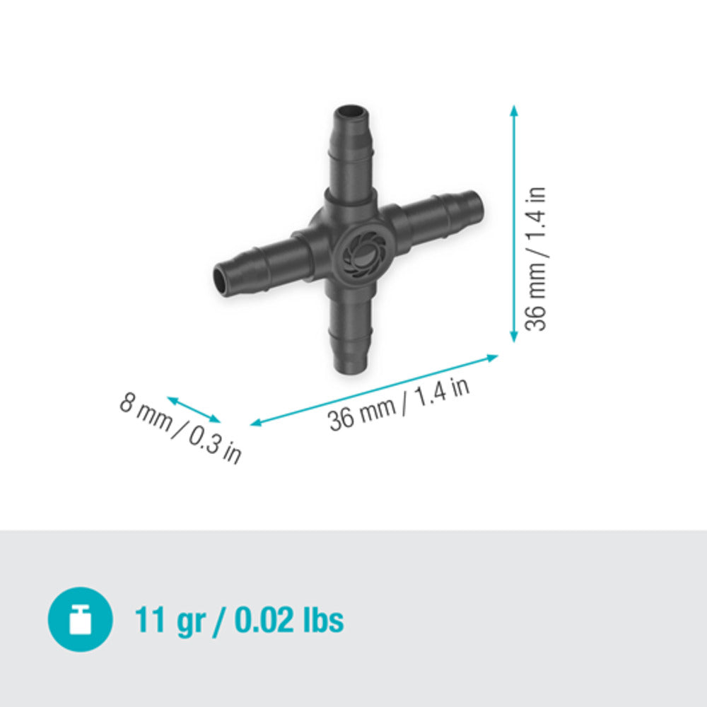 Gardena - Micro-Drip-System Kreuzstück 4,6 mm (3/16") 10 Stück - 13214-20
