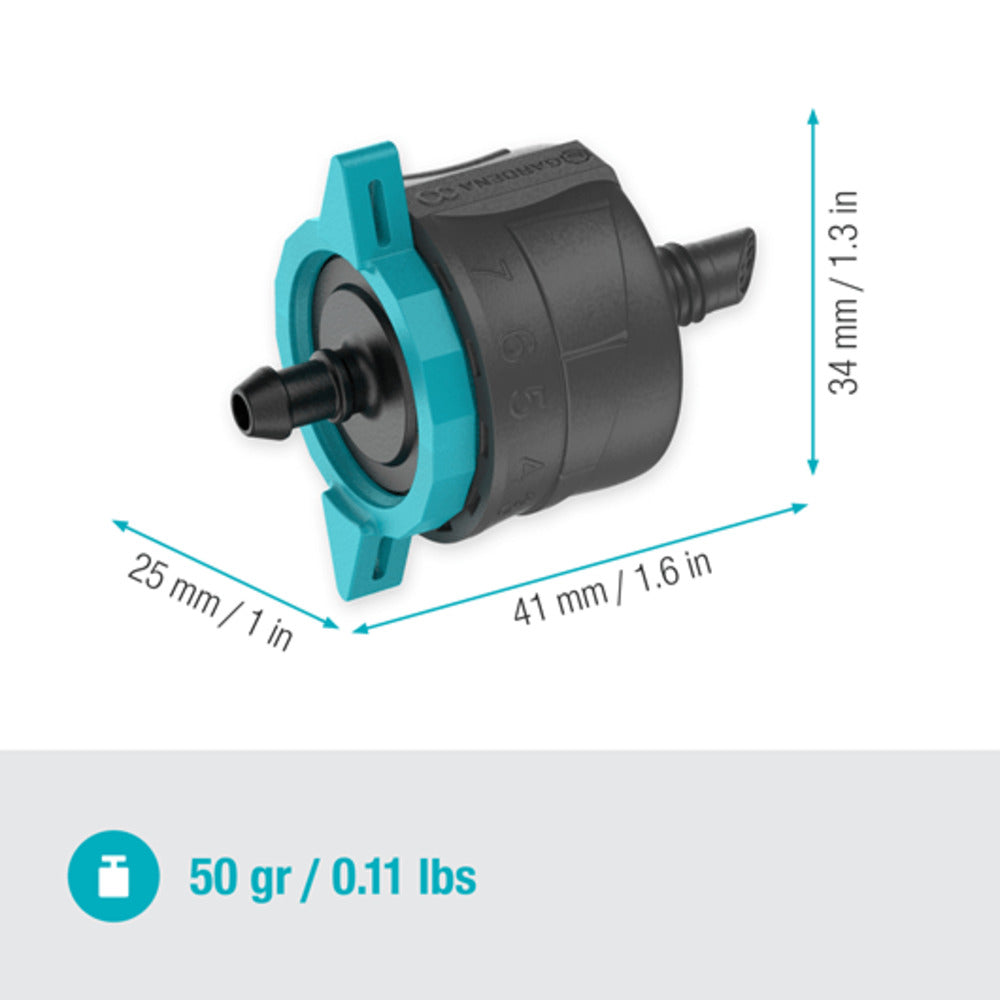 Gardena - Micro-Drip-System Regulierbarer Endtropfer druckkompensierend 2 L 5 Stück - 13304-20