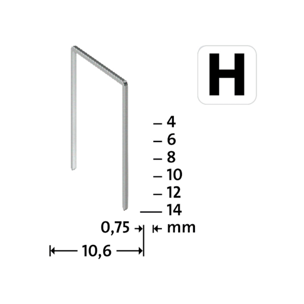 Steinel - NOVUS Feindrahtklammern H Typ 37 6mm 5000 Stück - 042-0770
