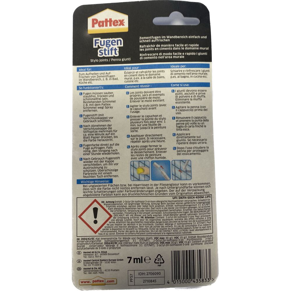 Henkel - Pattex Fugenstift 7 ml - PFS7