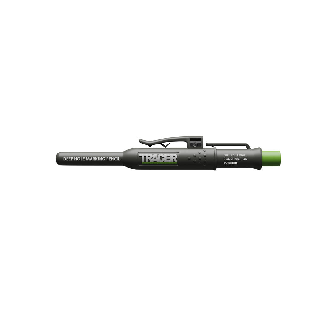 Tracer - Tieflochmarker Bleistift Seitenhalter (120mm, ausziehbarer 2B Baustift mit eingebautem Spitzer). Tischler Bleistift//Tiefenlochmarker - ADP2