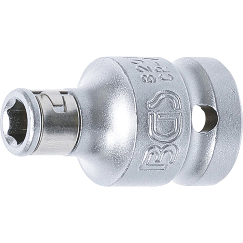 BGS - Bit-Adapter mit Haltekugel | Innenvierkant 12,5 mm (1/2") | Innensechskant 6,3 mm (1/4") - 8201