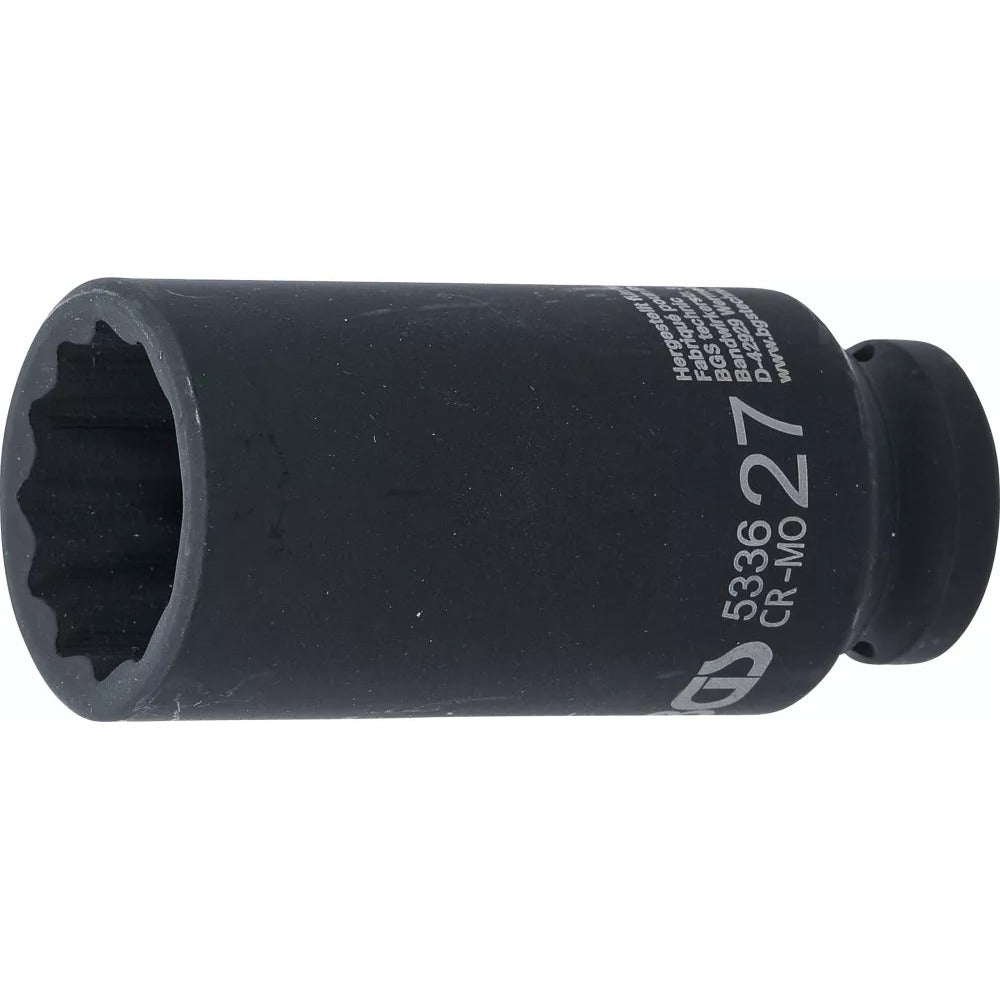 BGS - Kraft-Steckschlüssel-Einsatz Sechskant | Antrieb Innenvierkant 12,5 mm (1/2") | SW 32 mm - 5232