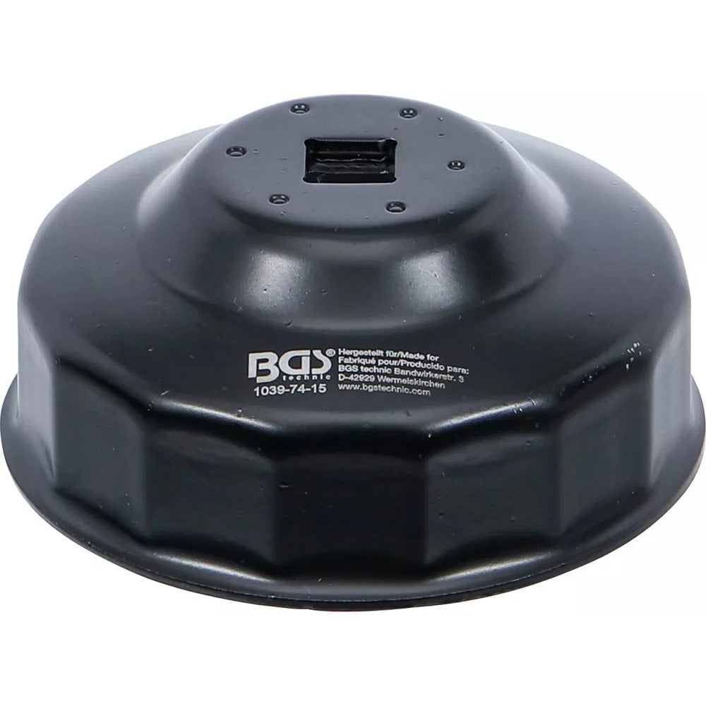 BGS - Ölfilterschlüssel | 15-kant | Ø 74 mm | für Audi, Chrysler, GM, Rover - 1039-74-15