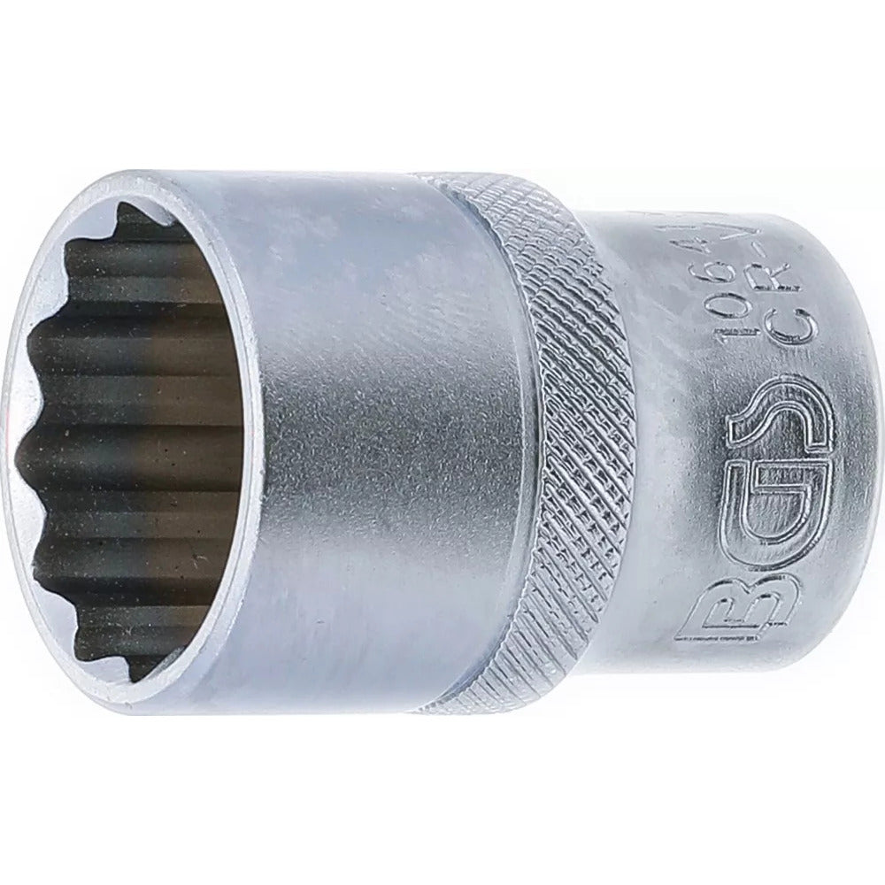 BGS - Steckschlüssel-Einsatz Zwölfkant | Antrieb Innenvierkant 12,5 mm (1/2") | SW 21 mm - 10641