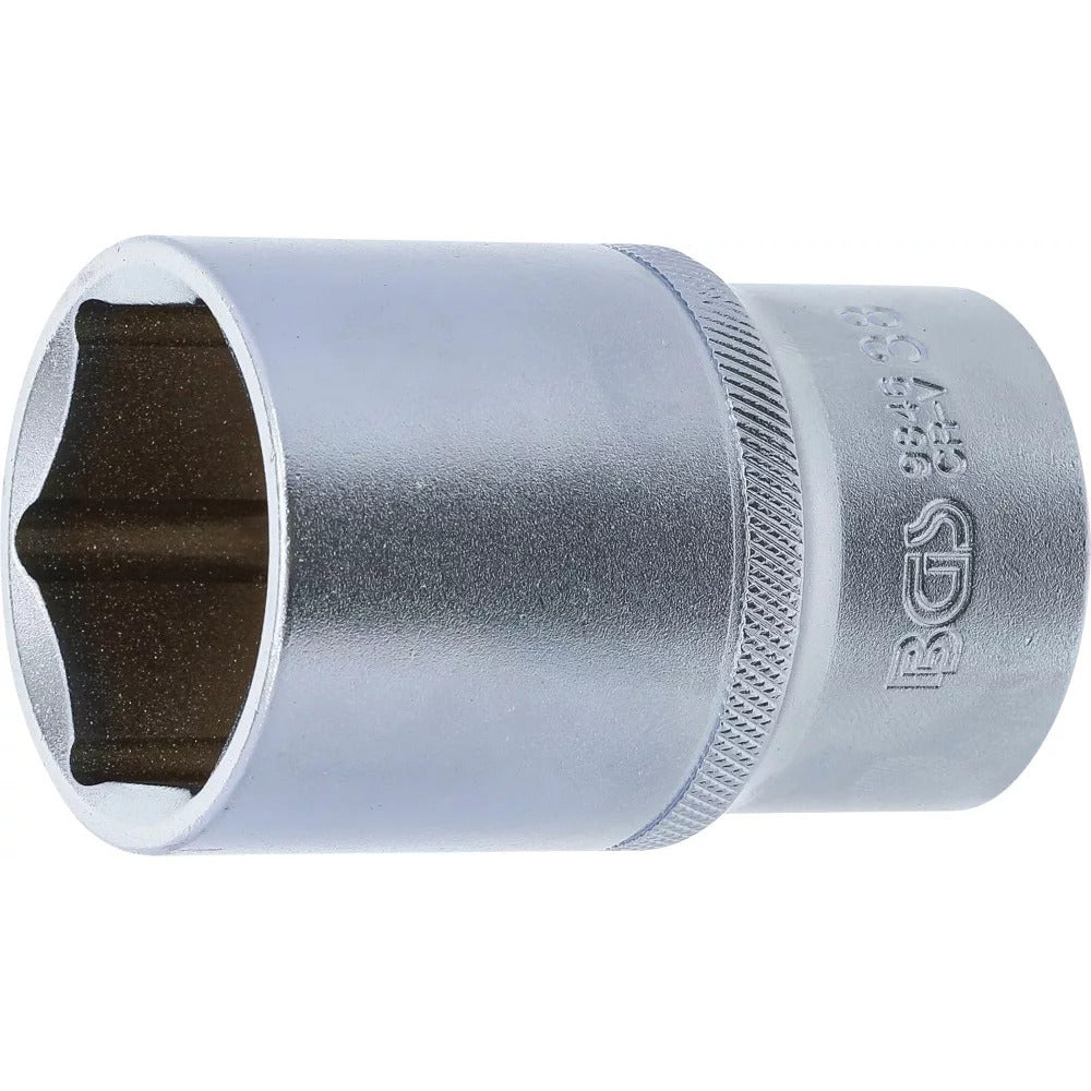 BGS - Steckschlüssel-Einsatz Sechskant, tief | Antrieb Innenvierkant 12,5 mm (1/2") | SW 38 mm - 9846