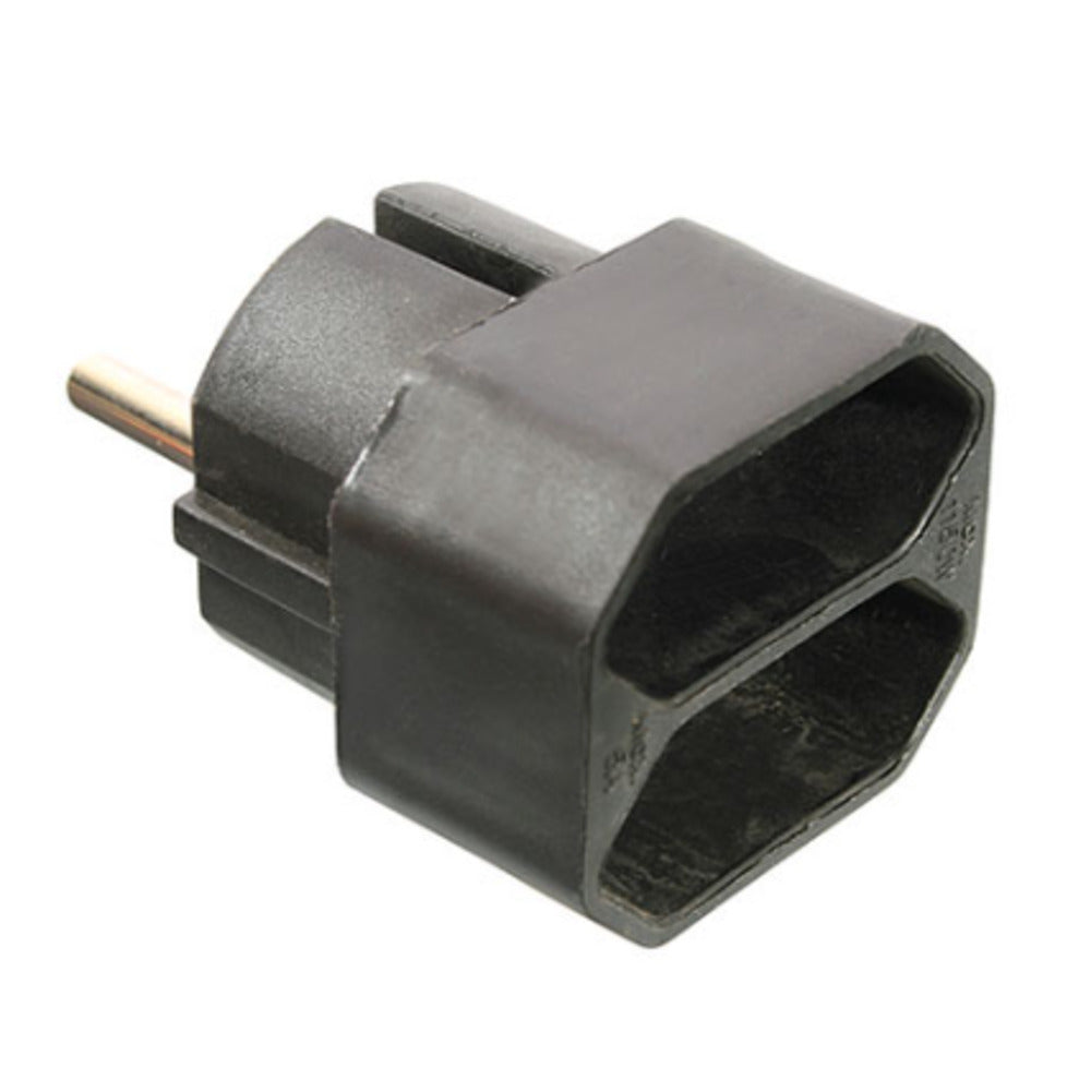 as Schwabe EuroStecker 2fach, schwarz (ohne KiSi) 48212