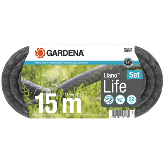 GARDENA - Textilschlauch-Set Liano Life 15m - 18445-20