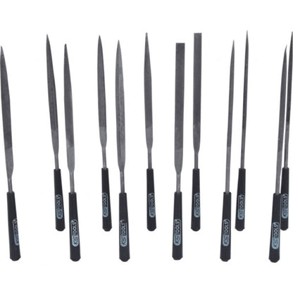 KS Tools - Nadelfeilen-Satz mit Kunststoffheft, 12-tlg. - 140.3050
