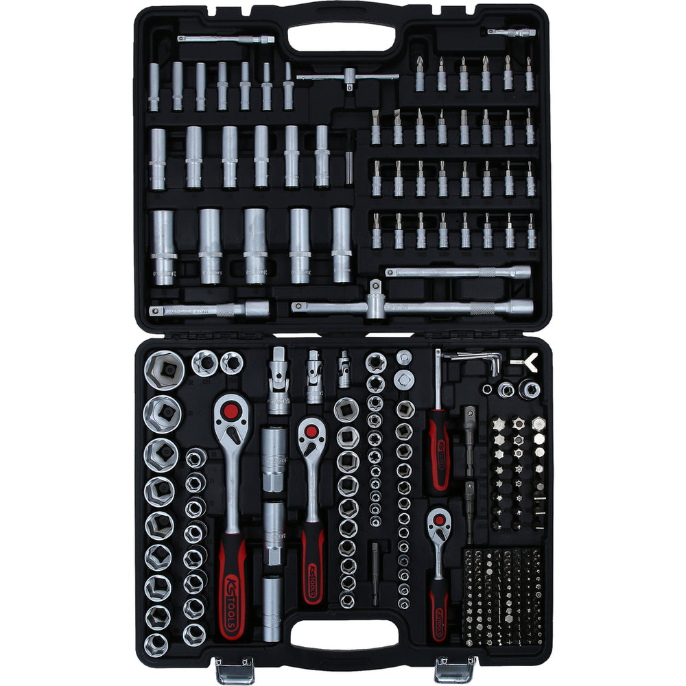 KS Tools - 1/4"+3/8"+1/2" Steckschlüssel-Satz, 255-tlg - 917.0255