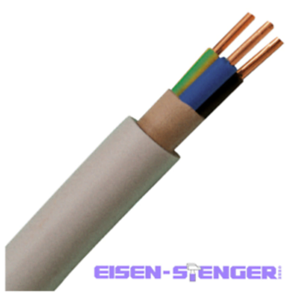 Kopp - Feuchtraumleitung,mAntelleitung NYM-J 3Gx2,5mm², 3-adrig, 5m Ring, grau - 153105841