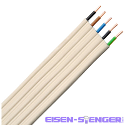 Kopp - Stegleitung NYIFY 5×1,5mm², 5-adrig, 10m Ring, Farbe: grau - 157110043