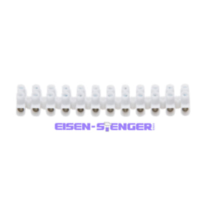 Kopp - Lüsterklemmleiste, 12-polig, 4-6mm², weiß, 2 Stück - 343700087