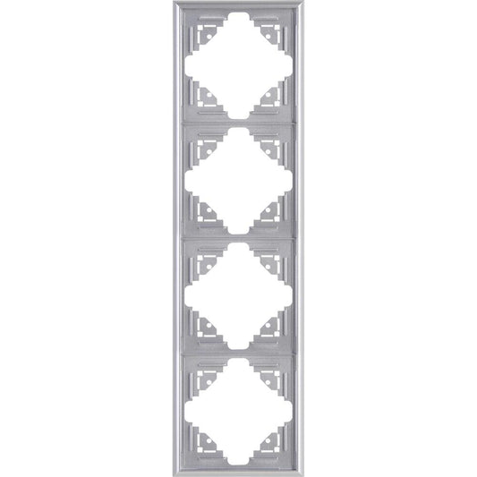 Kopp - MALTA – Abdeckrahmen 4-fach, Farbe: silber - 309420066