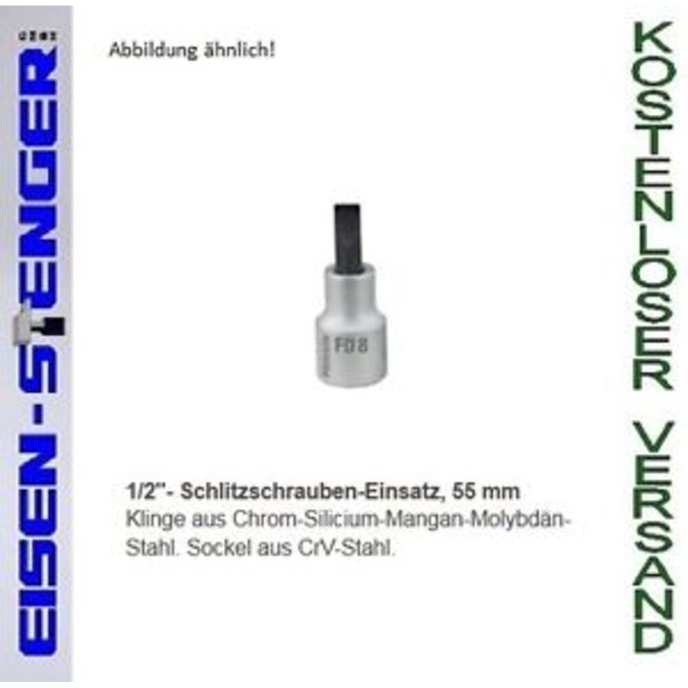 PROXXON 1/2' Schlitzeinsatz, 8mm, 55 mm lang No 23462