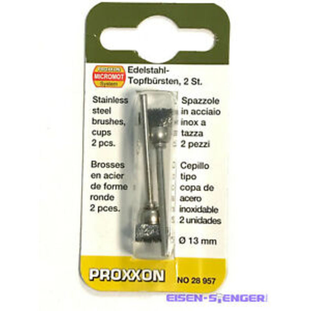 PROXXON Topfbürsten Edelstahl, 2 Stück No 28957