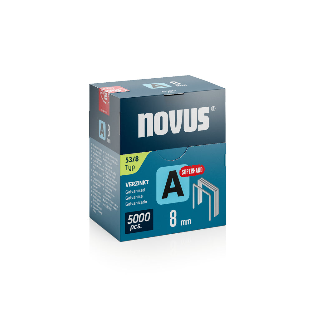 Steinel - NOVUS Feindrahtklammern A Typ 53 8mm 5000 Stück - 042-0762