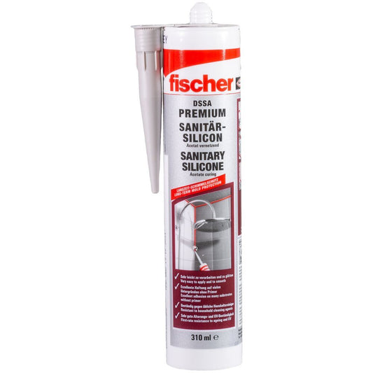 Fischer - Sanitärsilicon DSSA 310 ml transparent - 53100