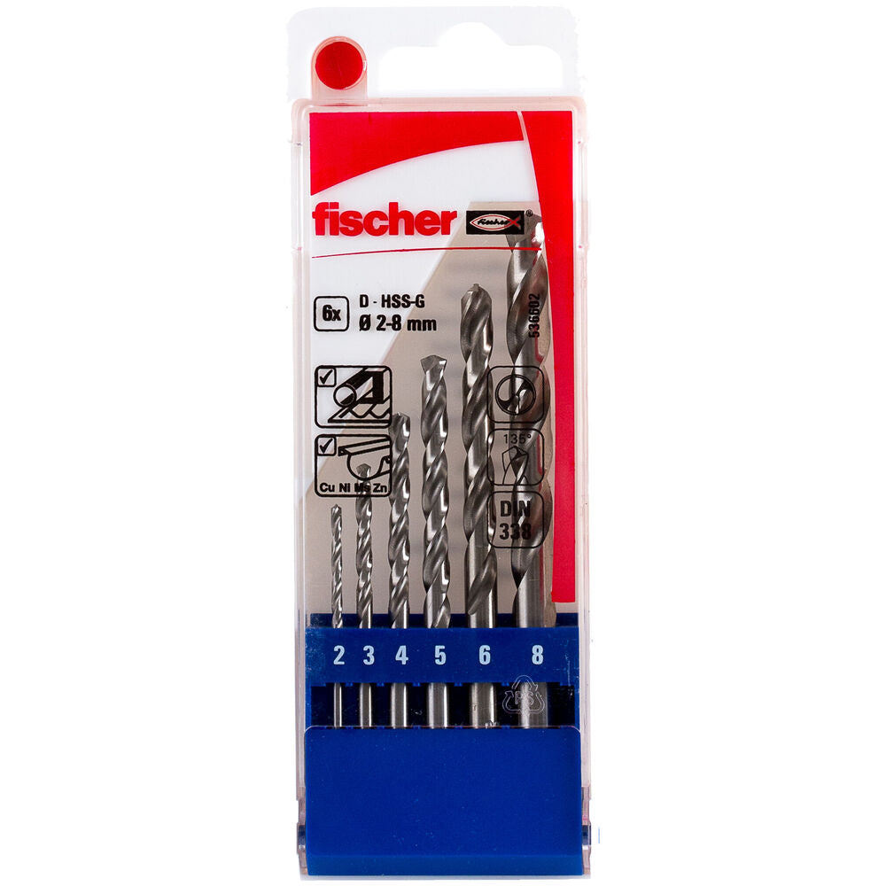 Fischer - Metallbohrer HSS-G Set 2-8mm P (6) - 536602