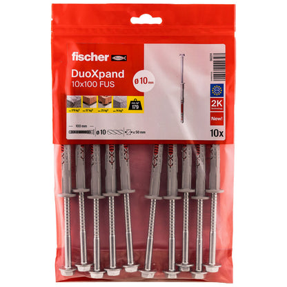 Fischer - Langschaftdübel DuoXpand 10x100 FUS B, 10 Stück - 562211