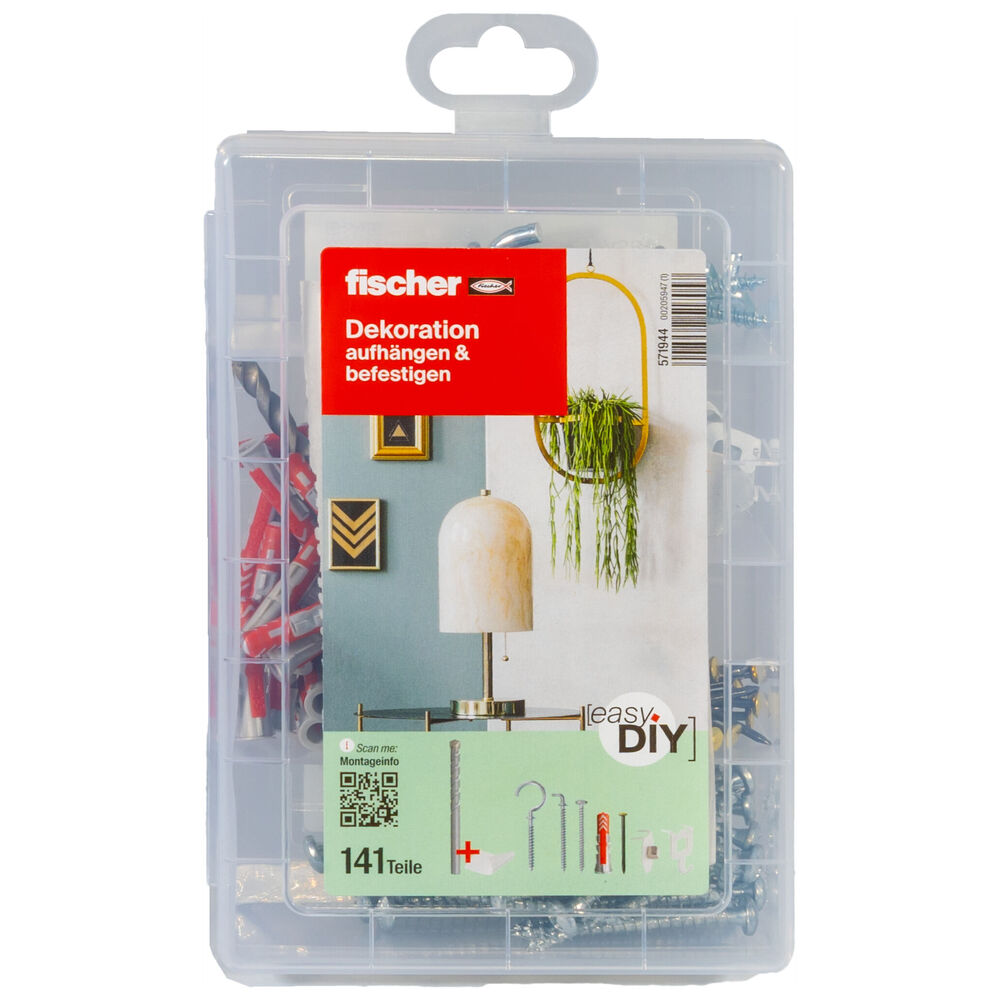 Fischer - Praktische Helfer Box, 141-tlg EasyDIY, Dekoration - 571944