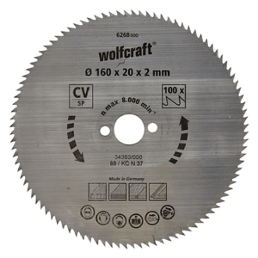Wolfcraft - 1 Kreissägeblatt CV ø127x12,75x1,2mm 80Z - 6255000