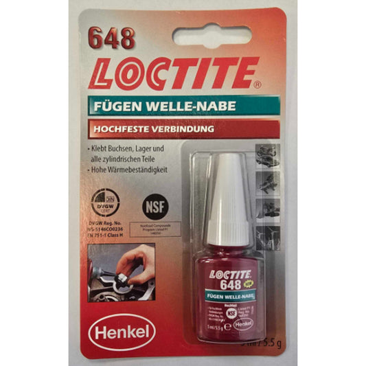Henkel - Loctite 648 - Hochfester Füge- klebstoff 5 g - L648