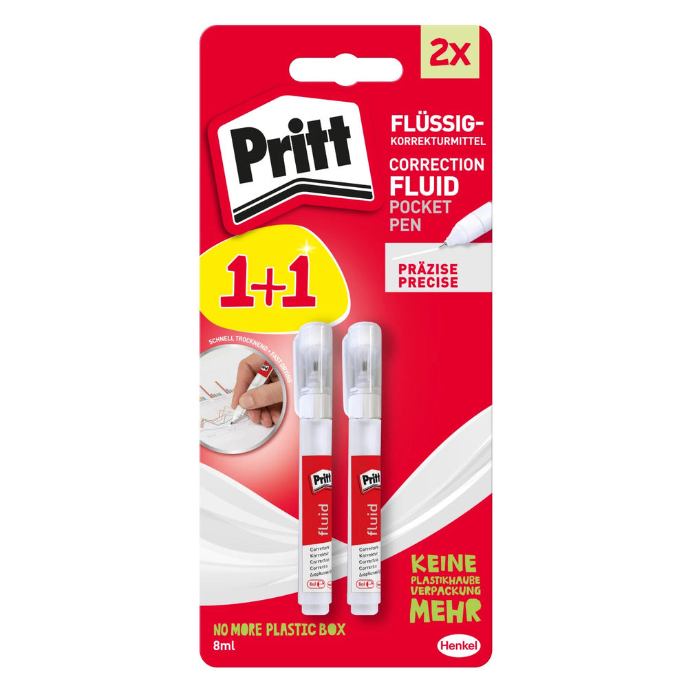 Henkel - Pritt Korrektur Pocket Pen 8ml Blisterkarte - PCPB2