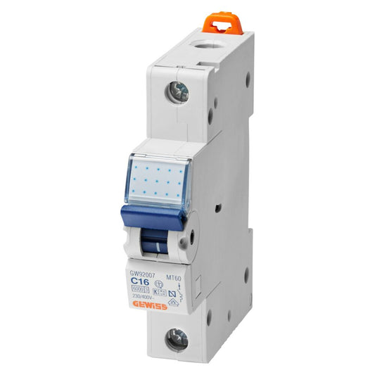 Gewiss - LEITUNGSSCHUTZSCHALTER - MT 60 - 1P CHARAKTERISTIK B 10A - 1 TE