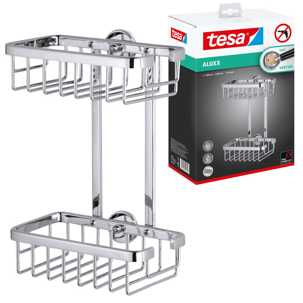 Tesa - ALUXX Ablagekorb 2-stöckig 260x180x107mm - 40211-00000-00