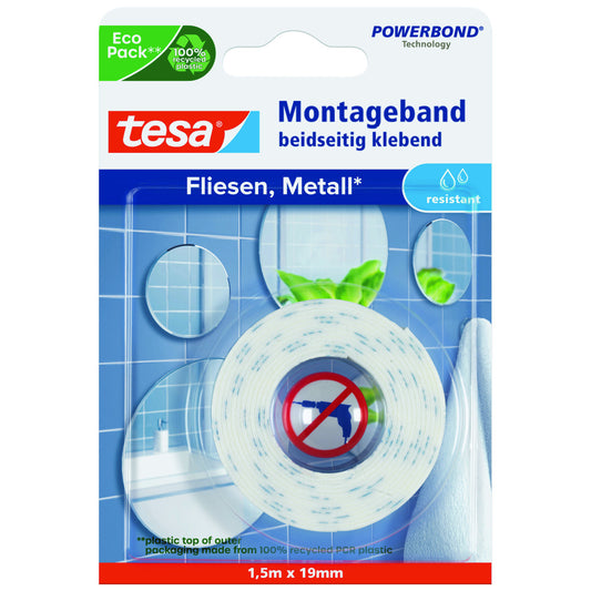 Tesa - Montageband Fliesen feuchtraumbeständig - 77744-00000-01