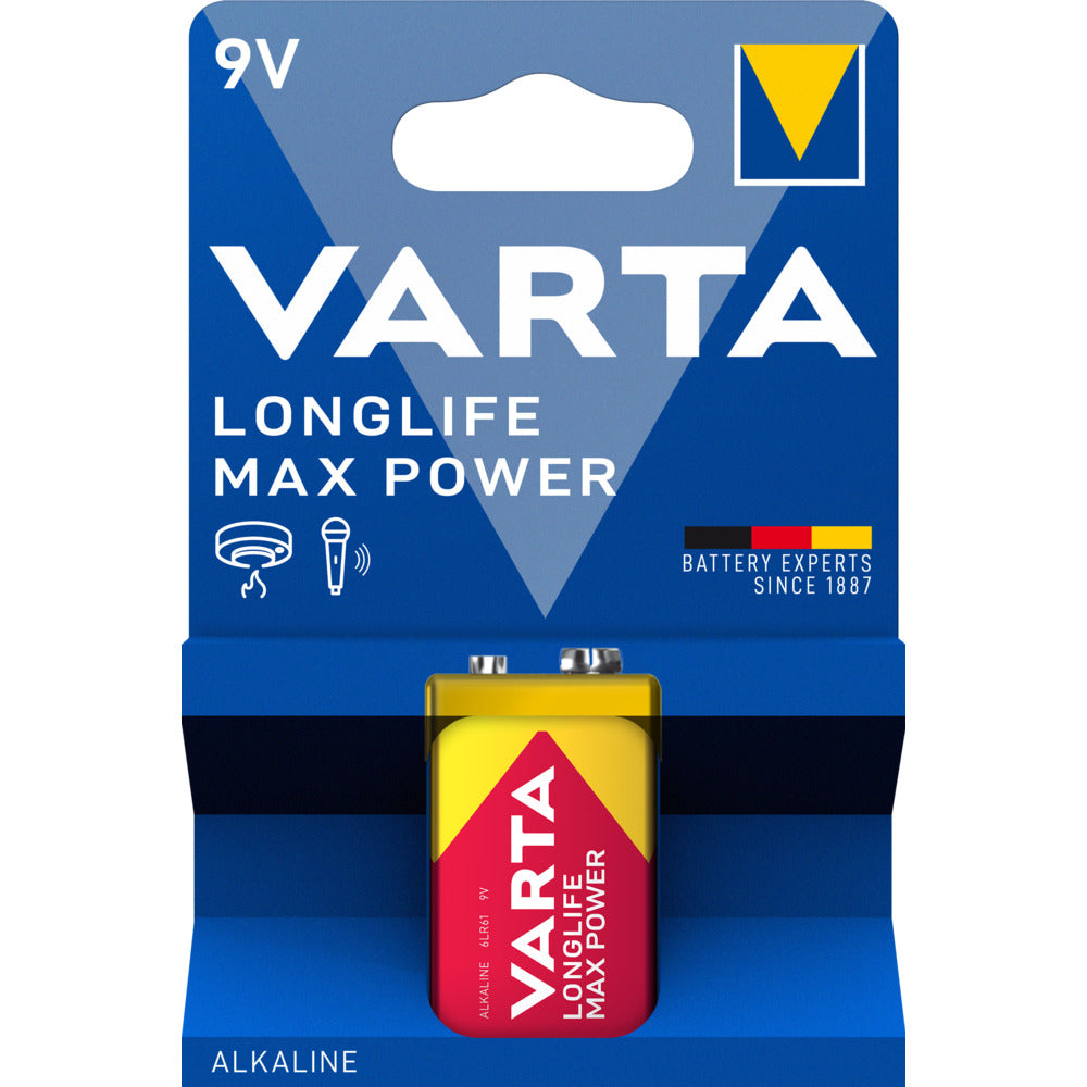 VARTA - LONGLIFE Max Power 9V Blister 1 - 4722101401