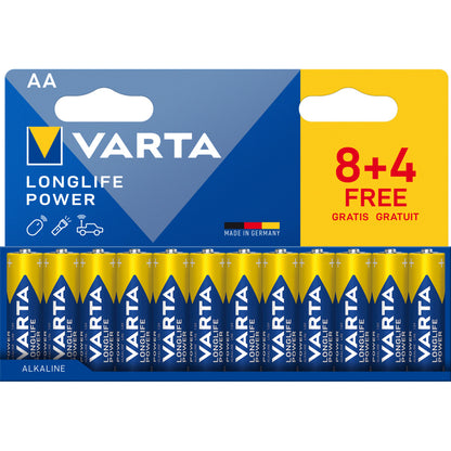 VARTA - LONGLIFE POWER AA Pack 12 (8+4) - 4906121772