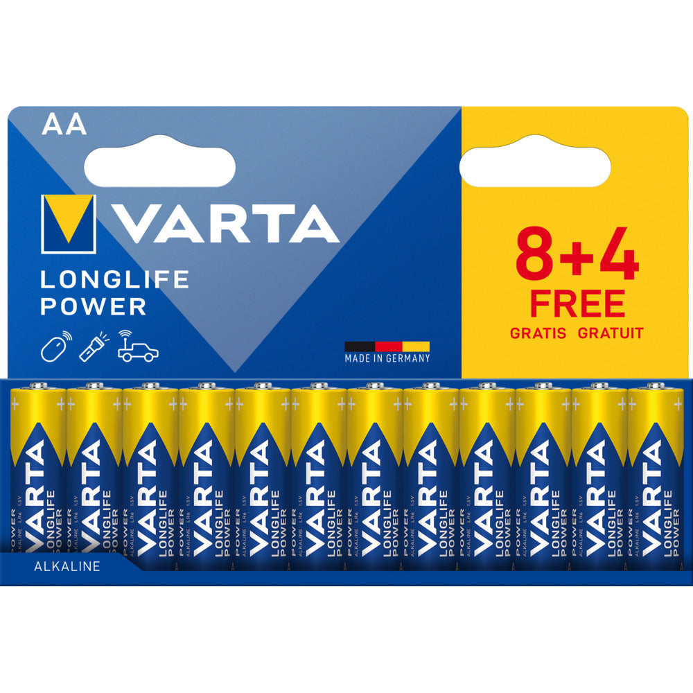 VARTA - LONGLIFE POWER AA Pack 12 (8+4) - 4906121772