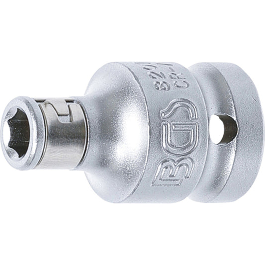 BGS - Bit-Adapter mit Haltekugel | Innenvierkant 12,5 mm (1/2") | Innensechskant 6,3 mm (1/4") - 8201