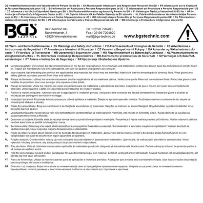 BGS - Gewindeschneideisen | M12 x 1,25 x 38 mm - 1900-M12X1.25-S