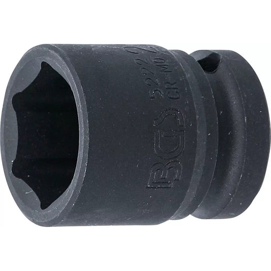 BGS - Kraft-Steckschlüssel-Einsatz Sechskant | Antrieb Innenvierkant 12,5 mm (1/2") | SW 22 mm - 5222