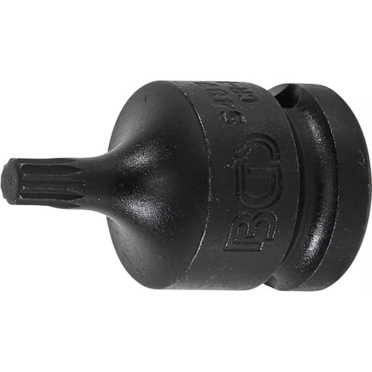 BGS - Kraft-Bit-Einsatz | Länge 43 mm | Antrieb Innenvierkant 12,5 mm (1/2") | Innenvielzahn (für XZN) M6 - 5487-M6