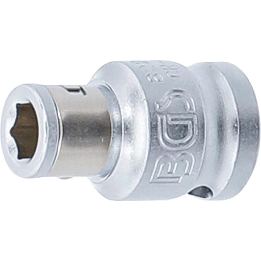 BGS - Bit-Adapter mit Haltekugel | Innenvierkant 10 mm (3/8") | Innensechskant 6,3 mm (1/4") - 8225