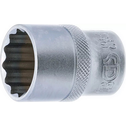 BGS - Steckschlüssel-Einsatz Zwölfkant | Antrieb Innenvierkant 12,5 mm (1/2") | SW 21 mm - 10641