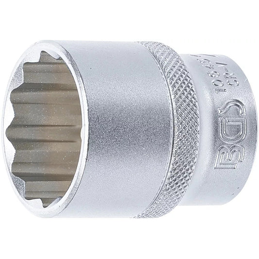 BGS - Steckschlüssel-Einsatz Zwölfkant | Antrieb Innenvierkant 12,5 mm (1/2") | SW 27 mm - 10645
