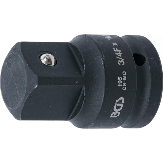 BGS - Kraft-Steckschlüssel-Adapter | Innenvierkant 20 mm (3/4") - Außenvierkant 25 mm (1") - 195