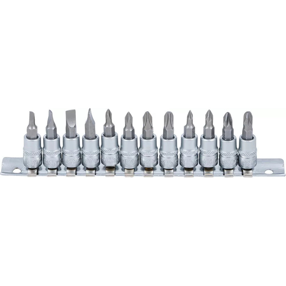 BGS - Bit-Einsatz-Satz | Antrieb Innenvierkant 6,3 mm (1/4") | Schlitz, Kreuzschlitz PH, Kreuzschlitz PZ | 12-tlg. - 2163