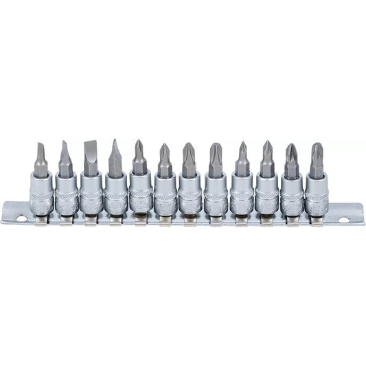 BGS - Bit-Einsatz-Satz | Antrieb Innenvierkant 6,3 mm (1/4") | Schlitz, Kreuzschlitz PH, Kreuzschlitz PZ | 12-tlg. - 2163