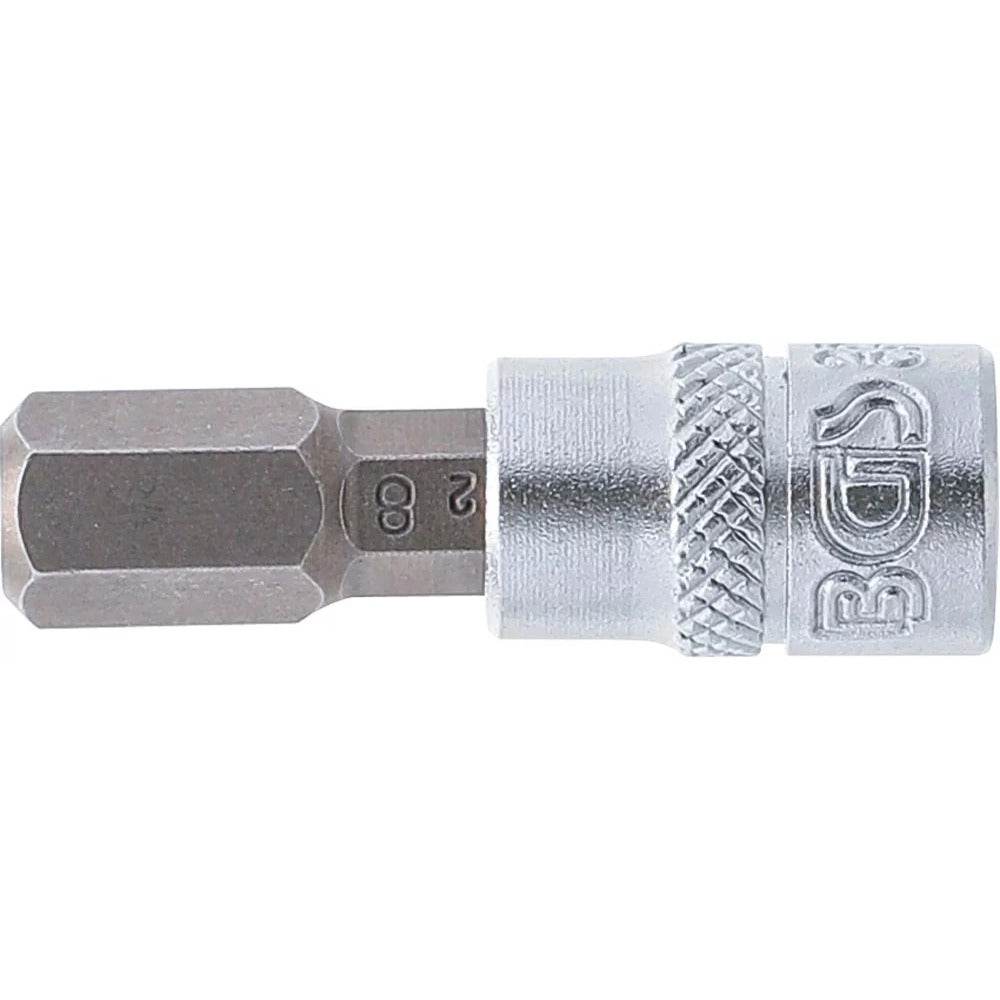 BGS - Bit-Einsatz | Antrieb Innenvierkant 6,3 mm (1/4") | Innensechskant 8 mm - 2502