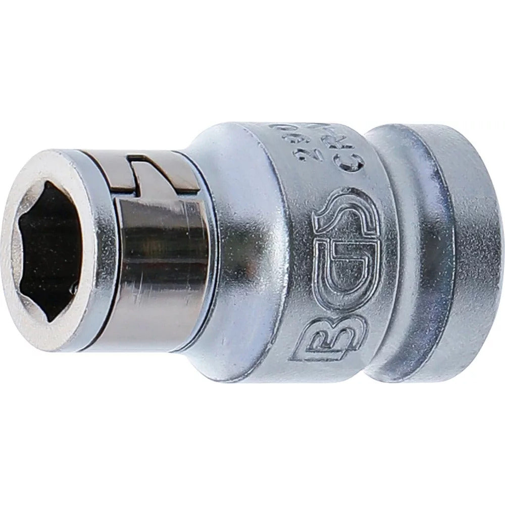 BGS - Bit-Adapter mit Haltekugel | Innenvierkant 12,5 mm (1/2") | Innensechskant 10 mm (3/8") - 290