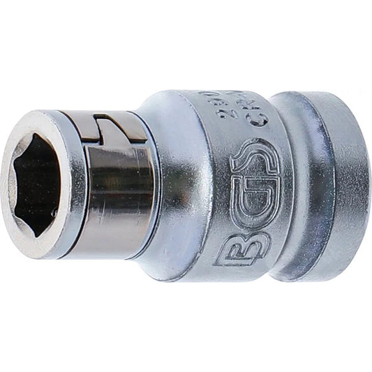 BGS - Bit-Adapter mit Haltekugel | Innenvierkant 12,5 mm (1/2") | Innensechskant 10 mm (3/8") - 290