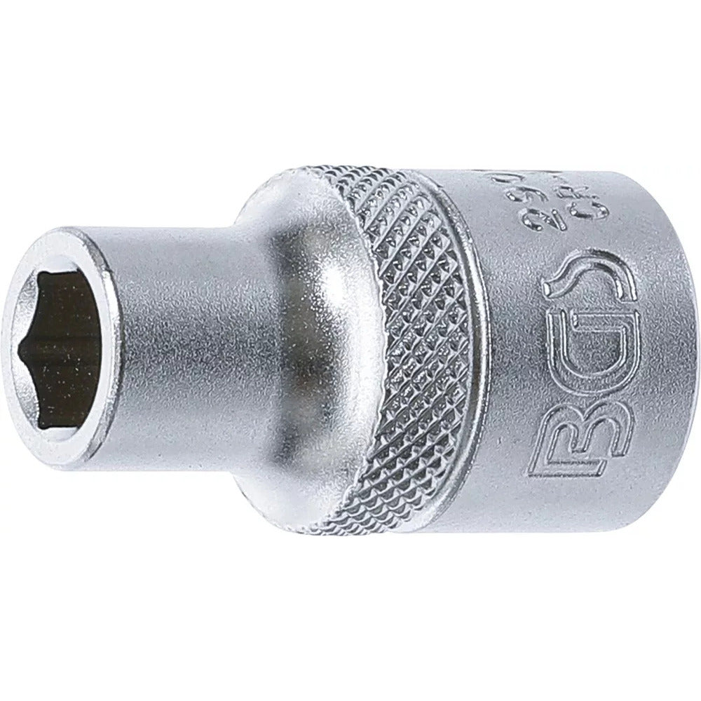 BGS - Steckschlüssel-Einsatz Sechskant | Antrieb Innenvierkant 12,5 mm (1/2") | SW 9 mm - 2909
